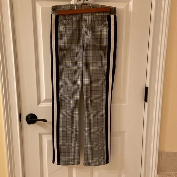 MOTHER Jeans Mother Insider Ankle Greyblue Plaid Jean Size 25